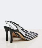 Manolo Blahnik Alexa checked slingback pumps