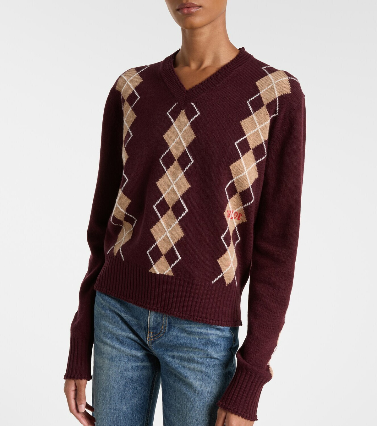 Chloé Argyle wool and cashmere sweater