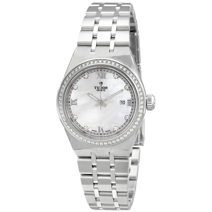 Photo: Tudor Royal Automatic Diamond White Mother of Pearl Dial Ladies Watch M28320-0001
