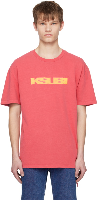 Photo: Ksubi Red Pixel Sign Sundown T-Shirt