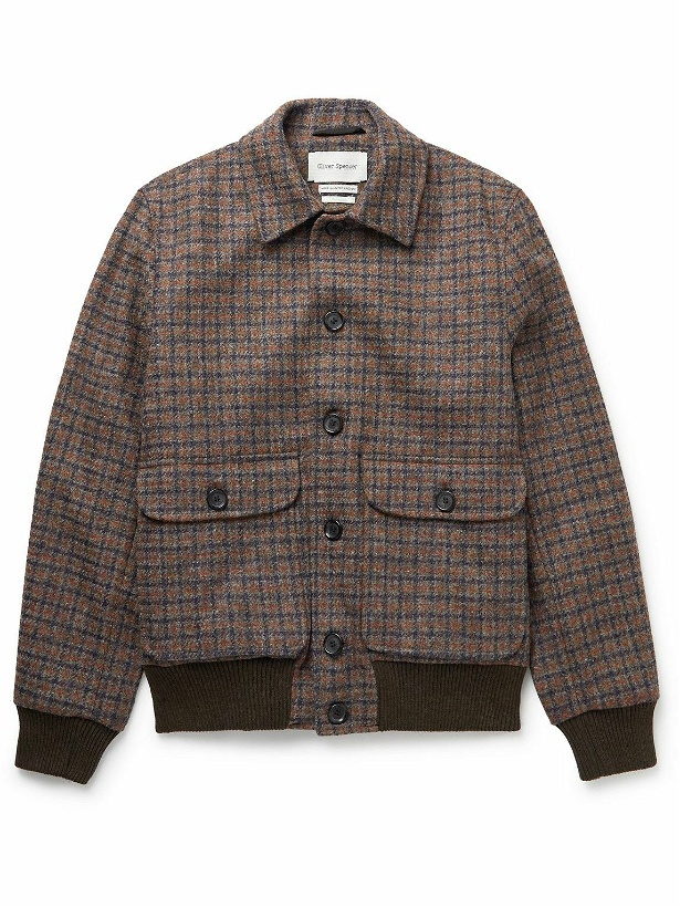 Photo: Oliver Spencer - Linfield Checked Wool-Tweed Jacket - Brown
