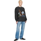 Maison Margiela Gray Brushed Eagle Sweater