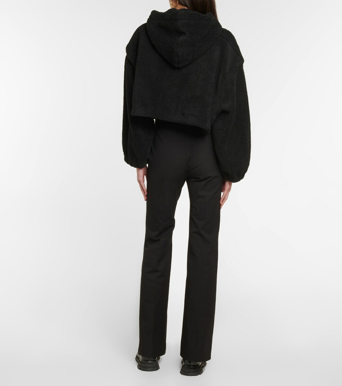 Patou Cropped teddy jacket