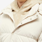 Represent Men's Nylon Hooded Puffer Jacket in Bone