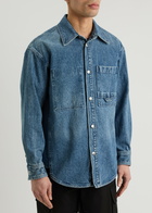 Wooyoungmi Logo-print Denim Overshirt Blue