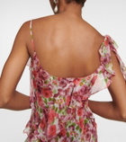 Alessandra Rich Ruffled floral silk georgette gown