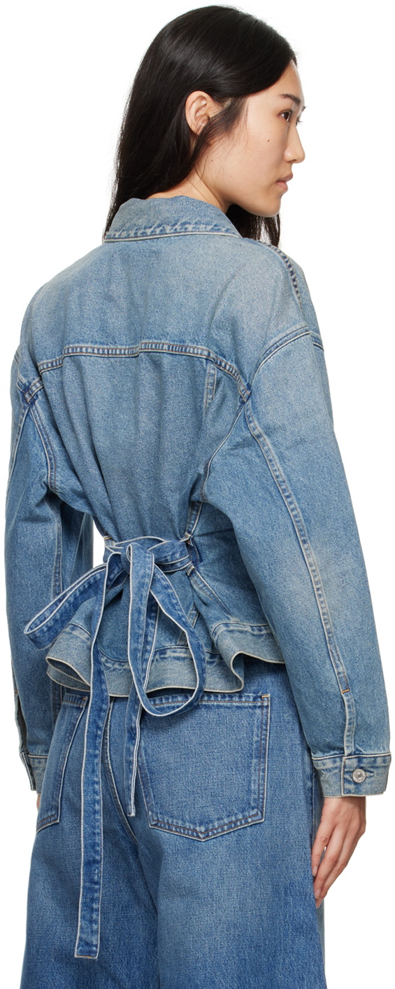 Citizens of Humanity Blue Leela Belted Denim Jacket Citizens