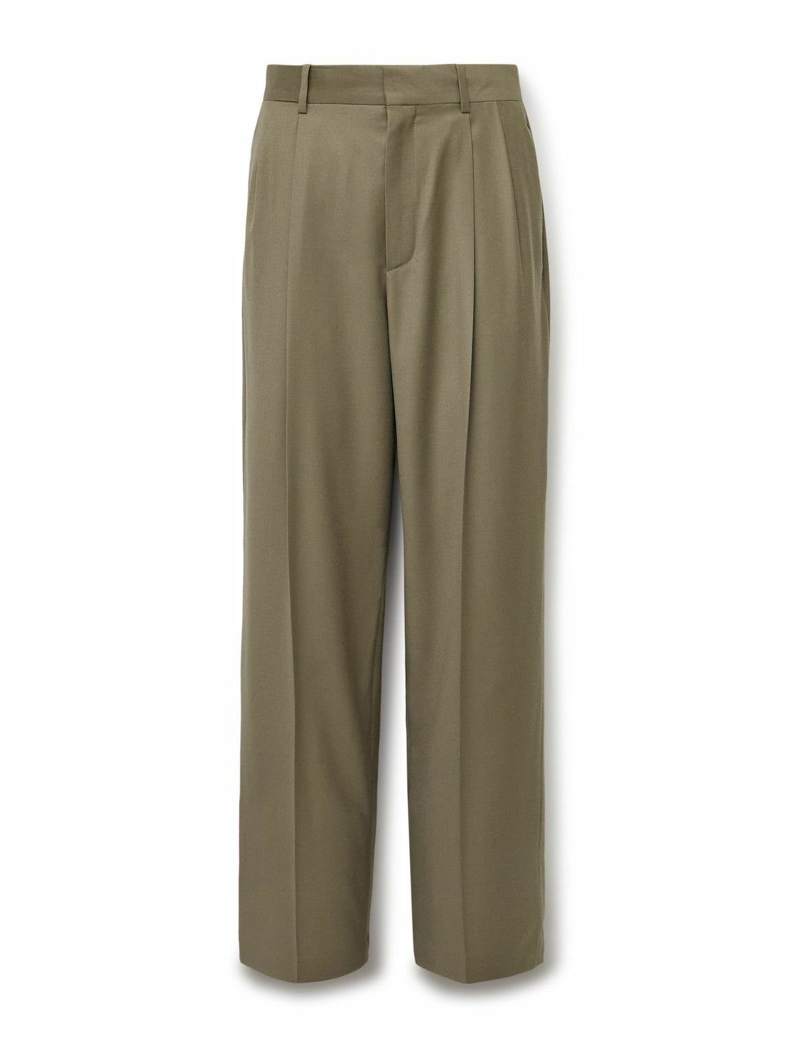 スーツ THE ROW Mikeno Pleated Wool Pants THE ROW Mikeno Straight-Leg Pleated Wool Suit Trousers for