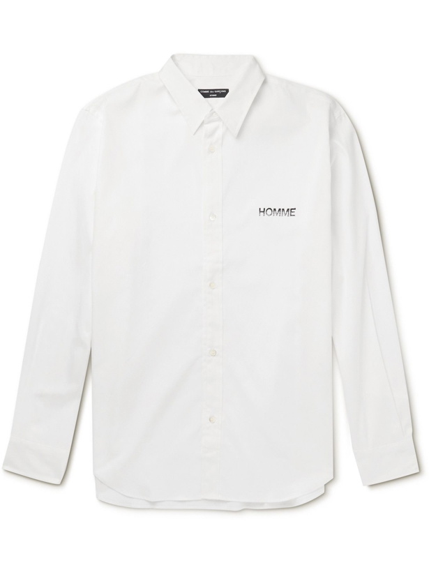 Photo: Comme des Garçons HOMME - Slim-Fit Logo-Embroidered Cotton Oxford Shirt - White
