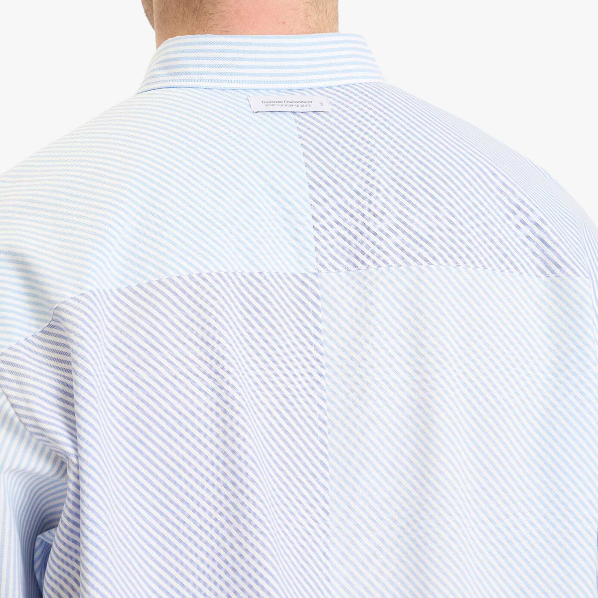 WTAPS Men's Coolmax Multi Stripe Oxford Shirt in Blue