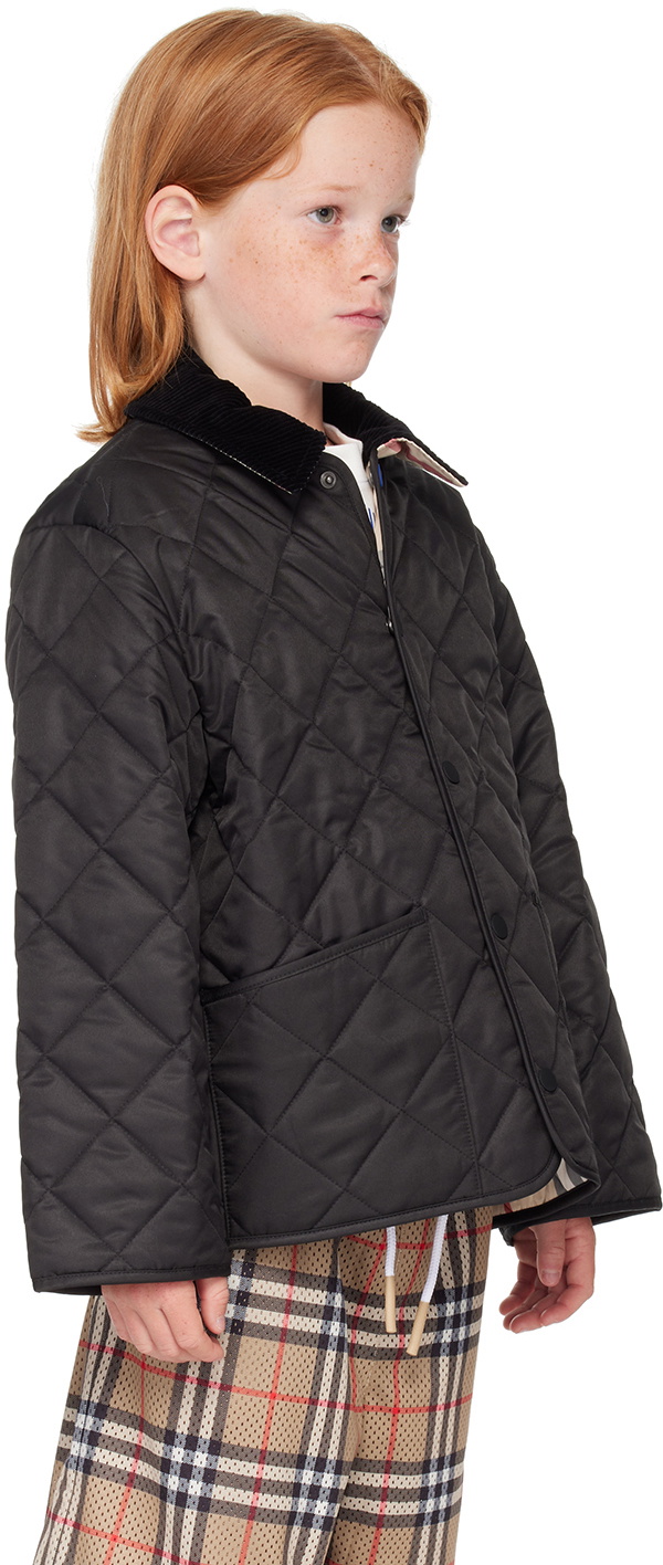 Burberry Kids Black Quilted Jacket