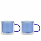 The Conran Shop Double Wall Mug - Set of 2 in Blue 