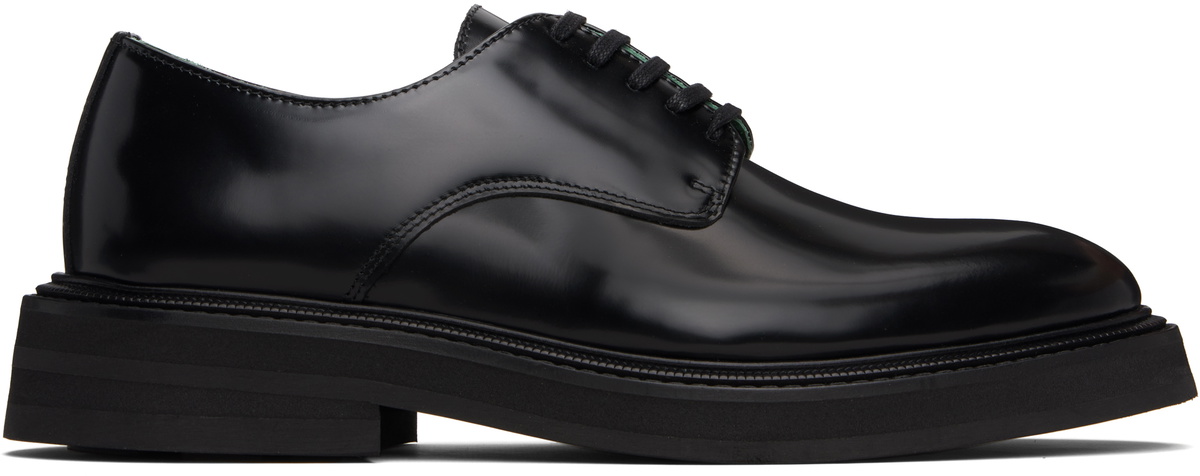 VINNY’s Black Leather Officer Derbys