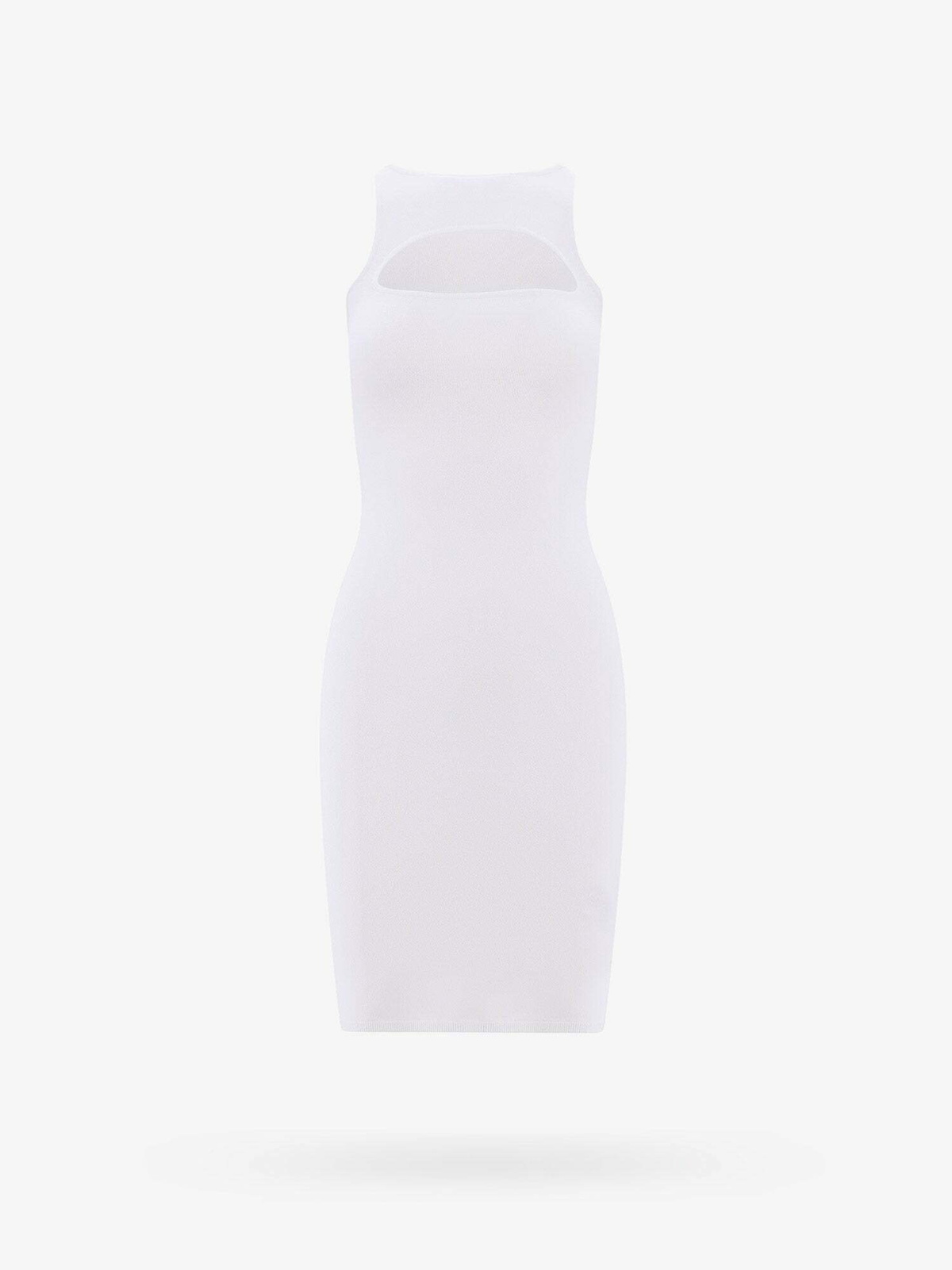 Dsquared² White Printed Crew Neck Sleeveless Bodycon Mini Dress