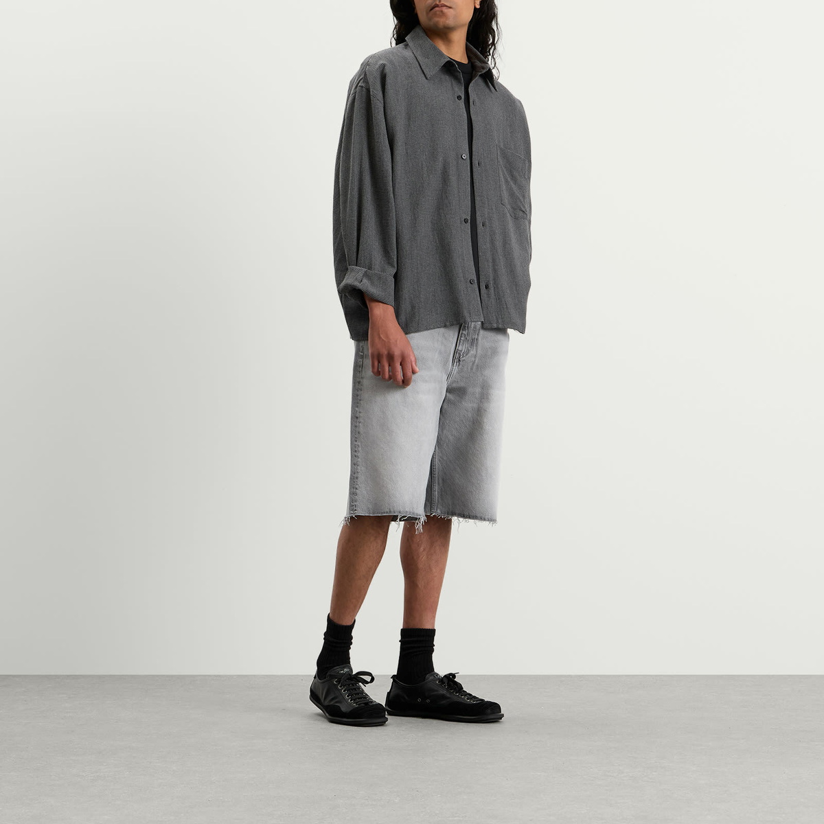 Won Hundred Men's Kayce Denim Shorts in Bright Black