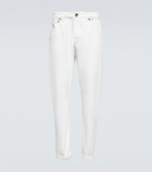 Brunello Cucinelli Embroidered slim jeans