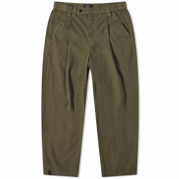 Photo: A.P.C. Men's Renato Pleated Pant in Khaki