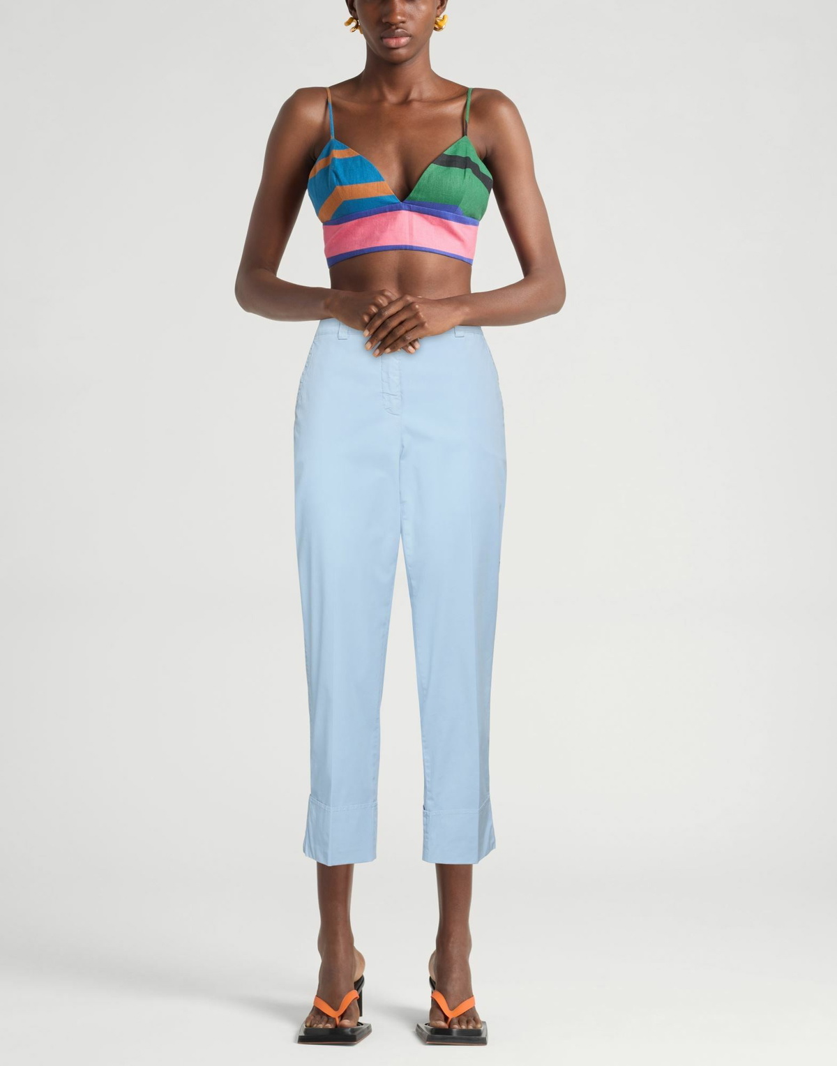 Peserico Womens Pants Sky in Blue