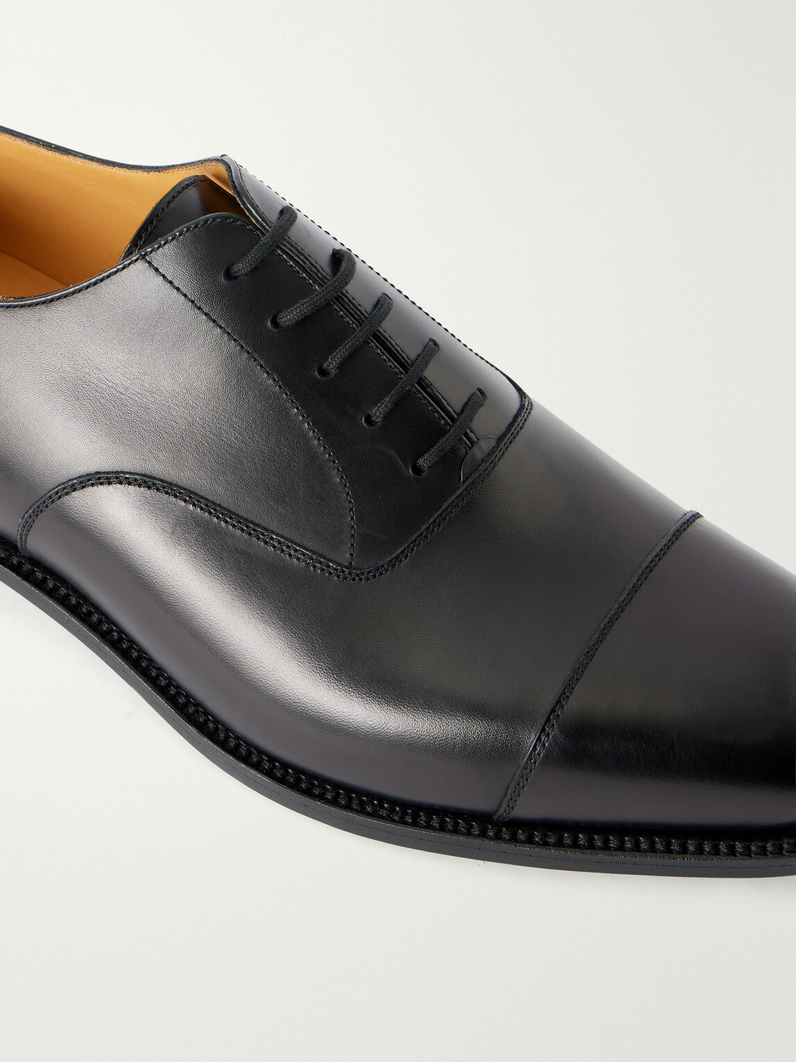 J.M. Weston - Cap Toe Leather Oxford Shoes - Black