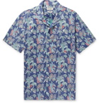 Hartford - Slam Camp-Collar Printed Cotton Shirt - Men - Blue