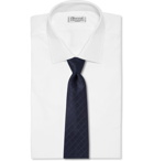 Giorgio Armani - 8cm Silk and Cotton-Blend Jacquard Tie - Men - Navy