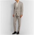 Saman Amel - Beige Tapered Pleated Mélange Wool Suit Trousers - Neutrals