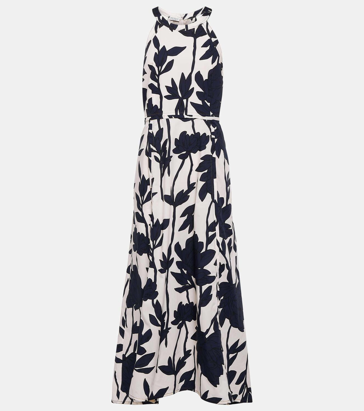 Brunello Cucinelli Floral cotton midi dress Brunello Cucinelli