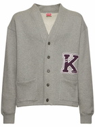 KENZO PARIS - College Cotton Molleton Cardigan