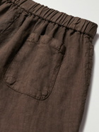 Boglioli - Straight-Leg Linen Drawtsring Trousers - Brown