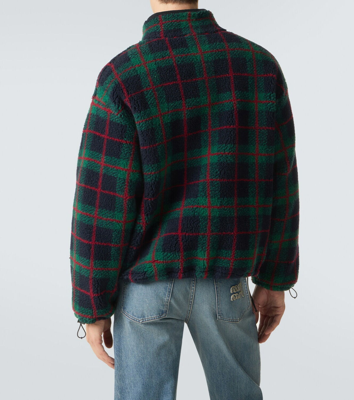 Miu Miu Checked teddy jacket