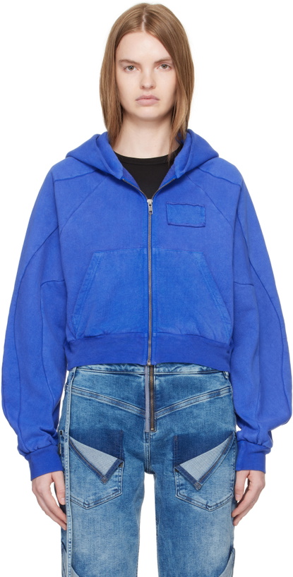 Photo: Ottolinger Blue Multiline Zip Hoodie