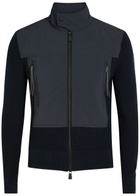 Moncler Grenoble Panelled Shell and Cotton-knit Jacket Navy