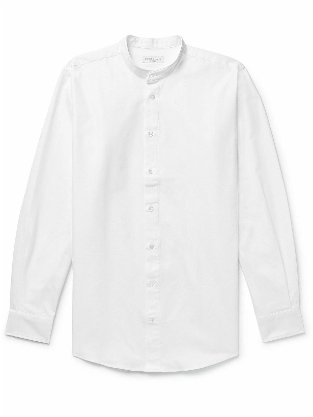 Photo: Richard James - Greenwich Grandad-Collar Cotton Shirt - White