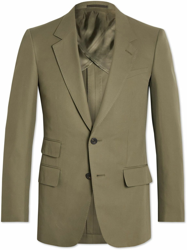 Photo: Kingsman - Slim-Fit Cotton-Twill Suit Jacket - Green