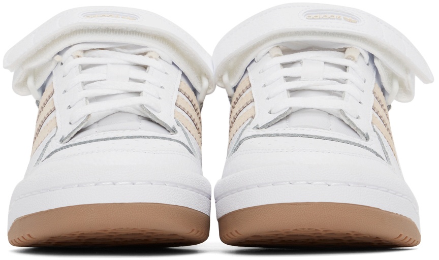adidas Originals White & Beige Forum Low Sneakers adidas Originals | 