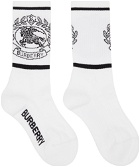 Burberry White & Black EKD Socks