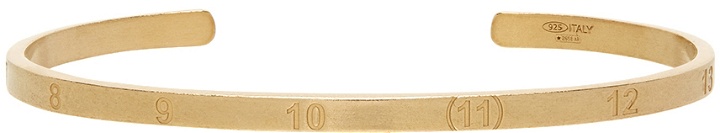 Photo: Maison Margiela Gold Number Logo Cuff Bracelet
