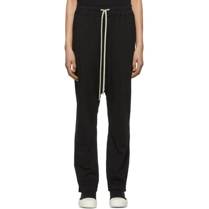 Rick Owens Drkshdw Black Drawstring Long Lounge Pants Rick Owens Drkshdw