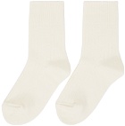 Undercover Off-White Rib Knit Socks