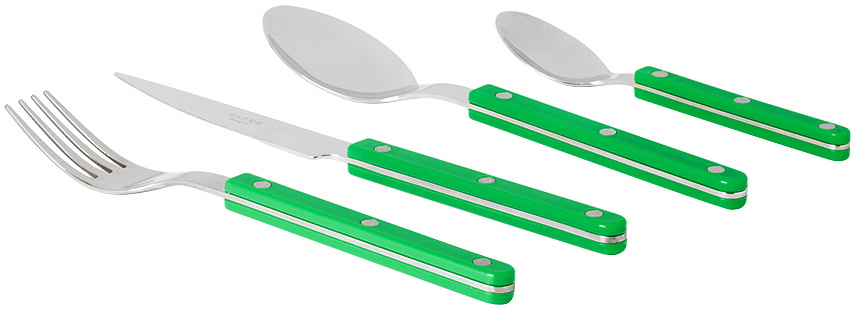 Sabre Green Bistrot Brilliant Flatware Set, 4 pcs