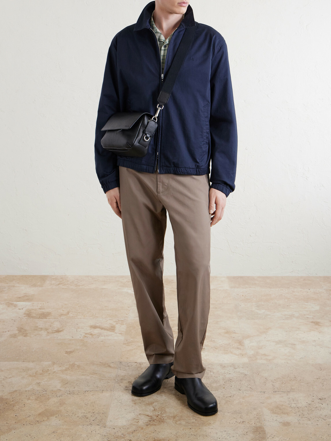 NN07 - Port Small Satchel 90023 Full-Grain Leather Messenger Bag