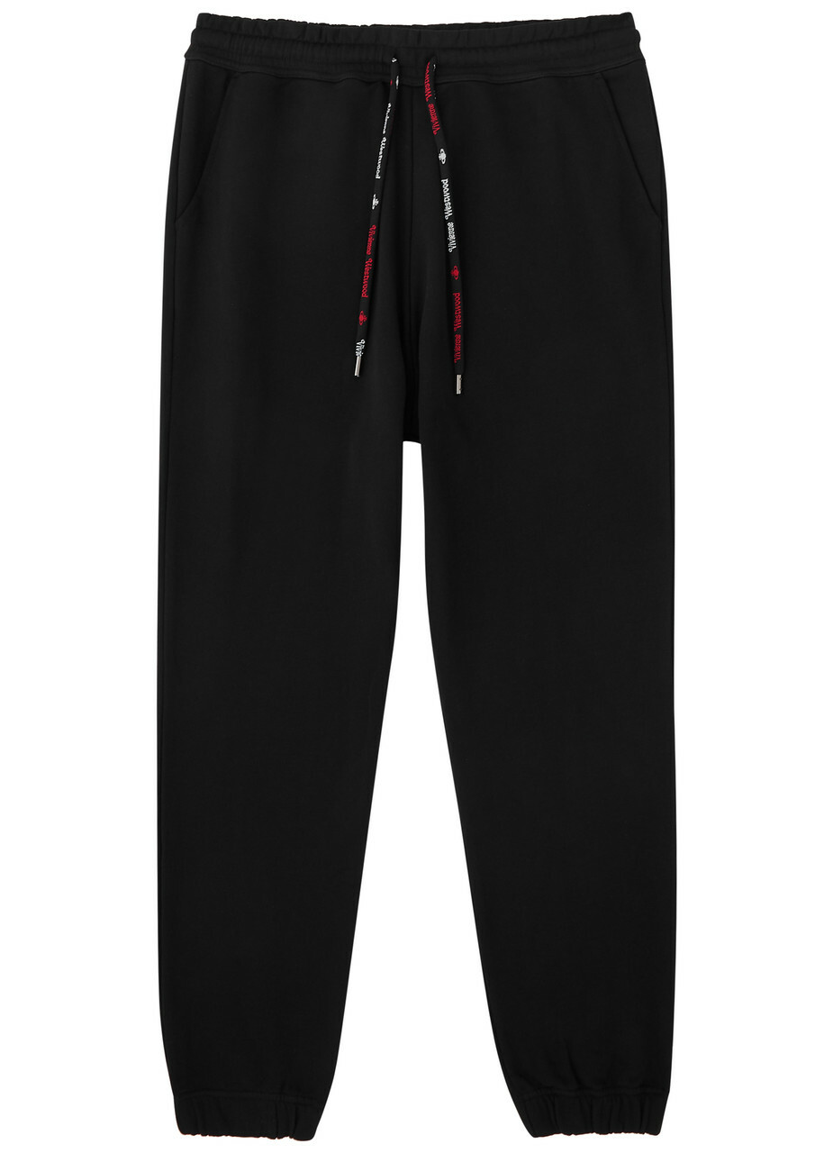 Vivienne Westwood Orb-embroidered Cotton Sweatpants Black
