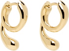 Maria Black Gold Mermaid Splash Huggie Earrings