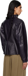 Paloma Wool Purple Plomy Leather Jacket
