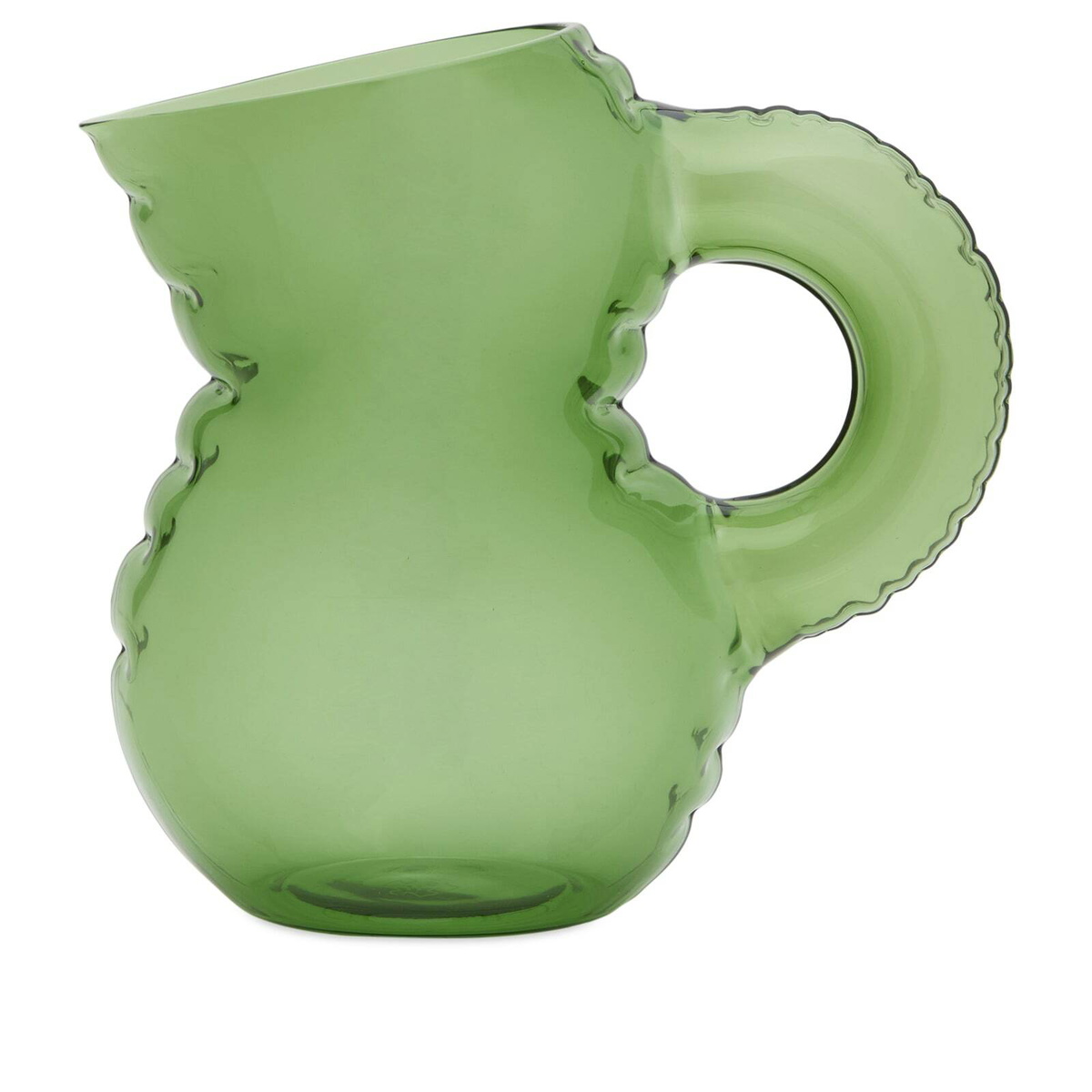Home Studyo Emily Jug - Glass in Emerald 