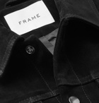 FRAME - Suede Trucker Jacket - Black