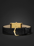 Cartier - Tank Louis Cartier Automatic 25.5mm 18-Karat Gold and Alligator Watch, Ref. No. WGTA0091
