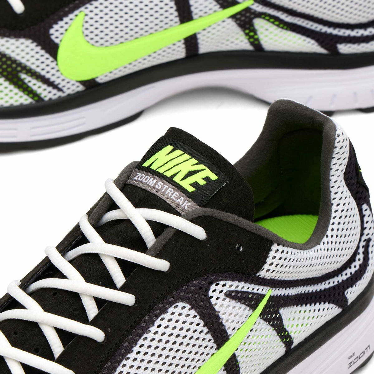 Nike Zoom Streak 3 Sneaker in White/Volt/Flat Pewter/Black