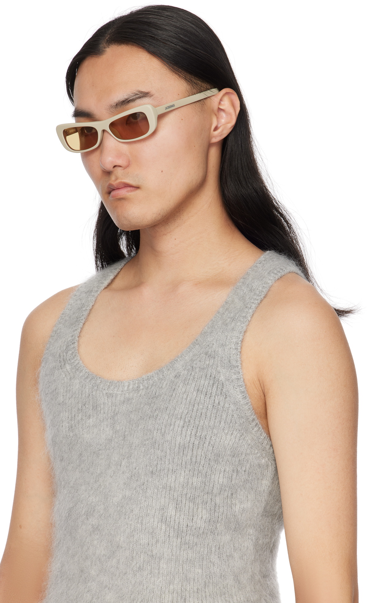 人気！JACQUEMUS グレー Les lunettes Capri サングラス Jacquemus Eyewear - Capri Sunglasses in Metallic Grey – Stoy