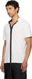 AARON ESH SSENSE Exclusive White Satin Strip Polo